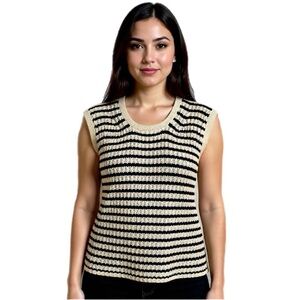 Calypso St. Bart Sleeveless Striped Sweater